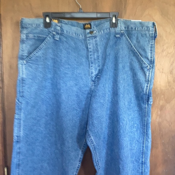Relisted Lee carpenter loose fit straight leg retro stone men’s jean 42 x 32 - Picture 6 of 16